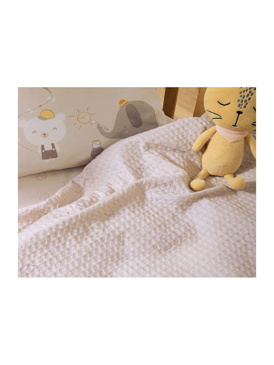 Nef-Nef Homeware Blanket Nursery Swaddling Blankets Happy Waffle Gray 80x110cm
