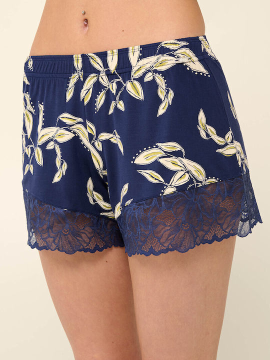 Vamp Summer Women's Pyjama Shorts Blue Cavern