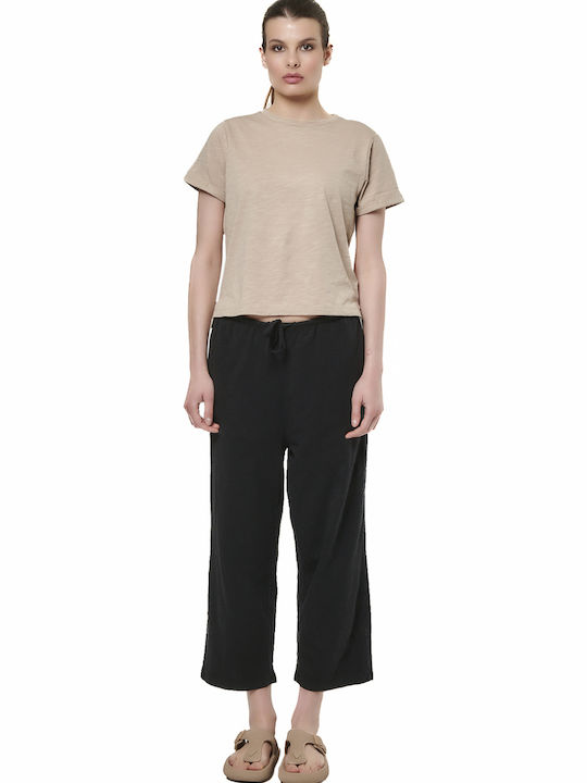 Γυναικείο Oversized T-shirt Καφέ