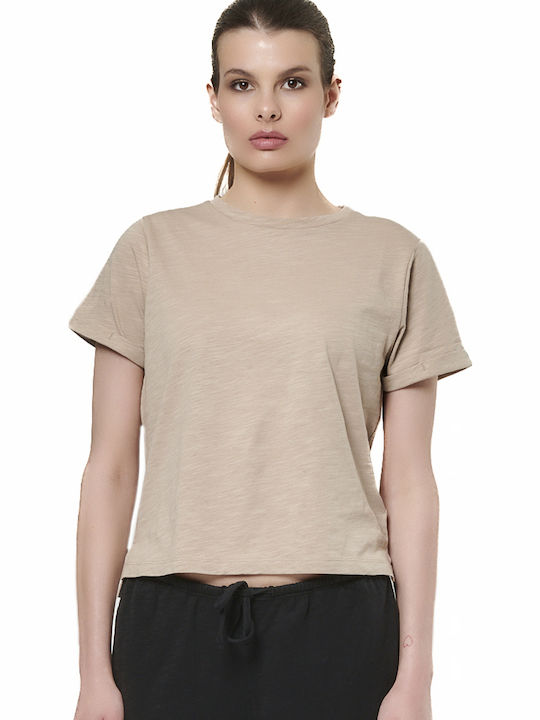 Γυναικείο Oversized T-shirt Καφέ