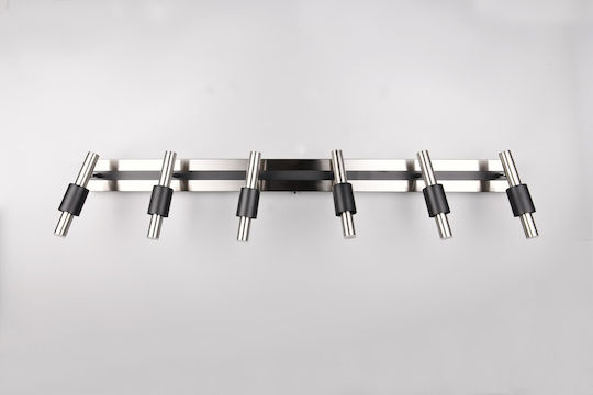 Trio Lighting Σποτ με 6 Φώτα σε Ασημί Χρώμα