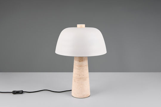 Trio Lighting Tischlampe mit Gray Schirm und Basis