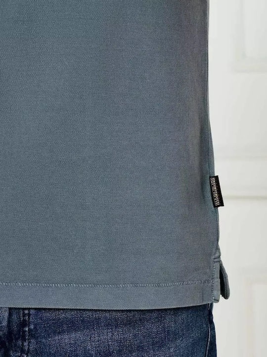 Elbas Polo Bluza Sport Tricou Cu Mânecă Scurtă Albastru Petrol