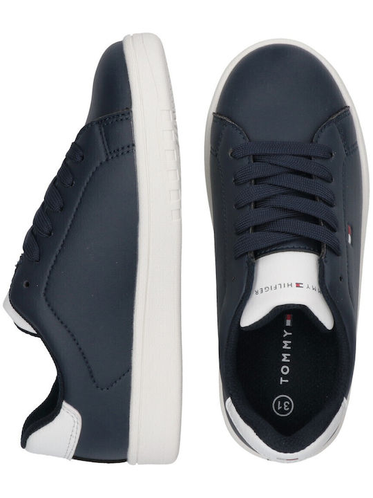 Cut Lace-up Kids Sneakers Blue