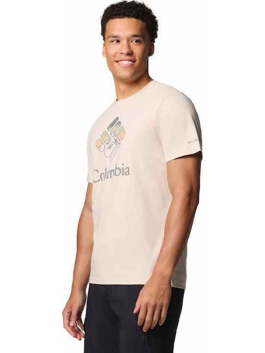 Rapid Ridge Graphic Athletic T-shirt Beige