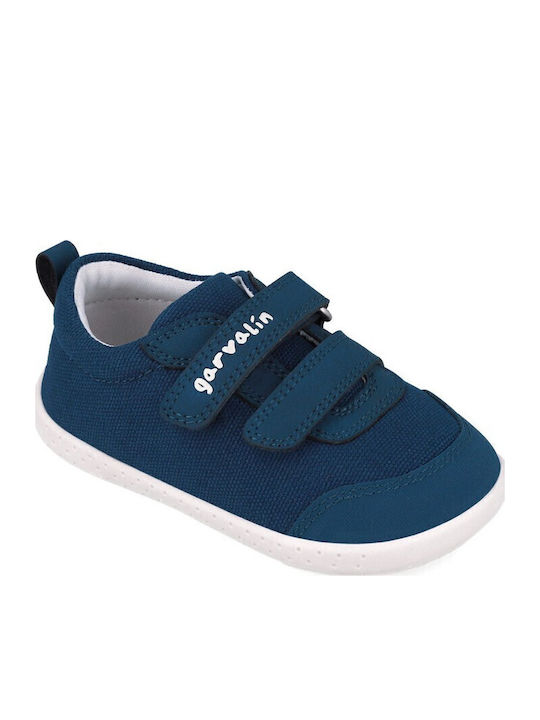 Παιδικά Sneakers Ανατομικά με Σκρατς Navy Μπλε
