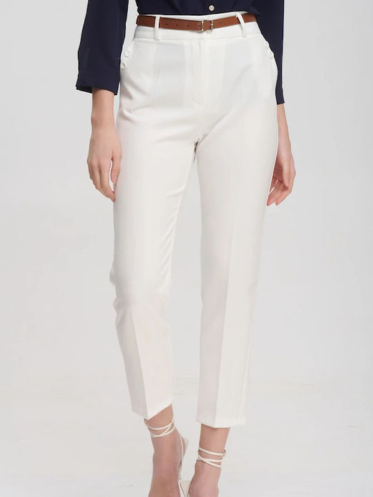 Damen Stoff Hose White