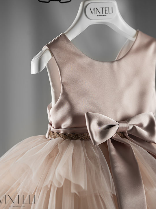 Vinte li Pink Baptism Dress