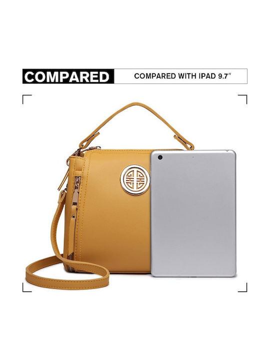 Leather Women's Bag Handbag Yellow