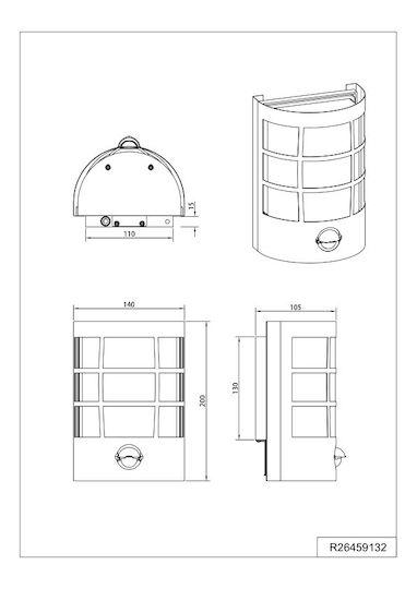 Trio Lighting Стенно Външно Осветително Тяло Черно Trio Lighting Стенно Външно Осветително Тяло Черно