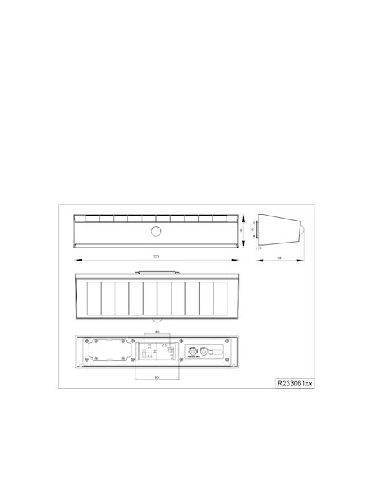 Trio Lighting Επιτοίχιο Εξωτερικό Φωτιστικό