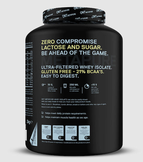 QNT Metapure Zero Carb Whey Isolate Протеин Суроватъчен с Вкус Ванилия 2kg