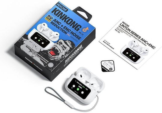WK WS-26 In-ear Bluetooth Handsfree Căști cu Carcasă de Încărcare Alb