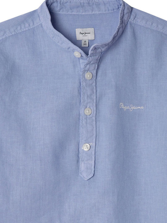 Kids Shirt Long Sleeve Azzurro Blue Chamber