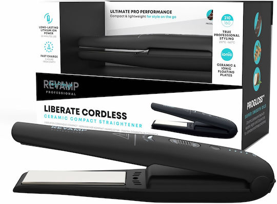 Revamp Progloss Liberate Placă de Îndreptat Părul cu Plăci Ceramice Fără fir