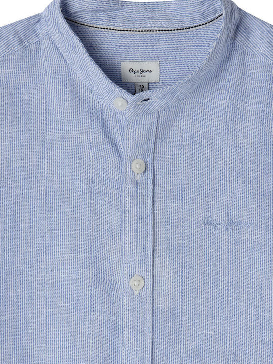 Παιδικό Πουκάμισο Μακρυμάνικο Azzurro Blue Chestley