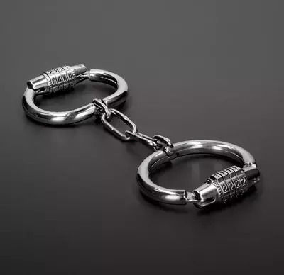Triune Handcuffs with Combination Lock Χειροπέδες σε Γκρι Χρώμα