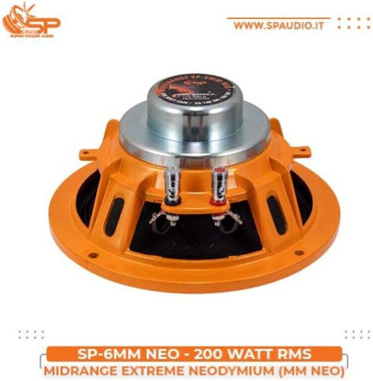SP Audio 6MM NEO Ηχείο Αυτοκινήτου 6.5" με 200W RMS (Midrange)