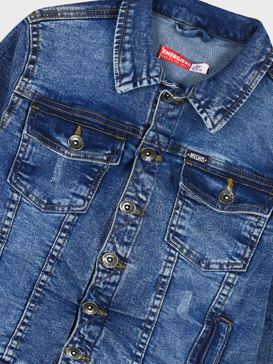 Kids' Denim Jacket Short Blue