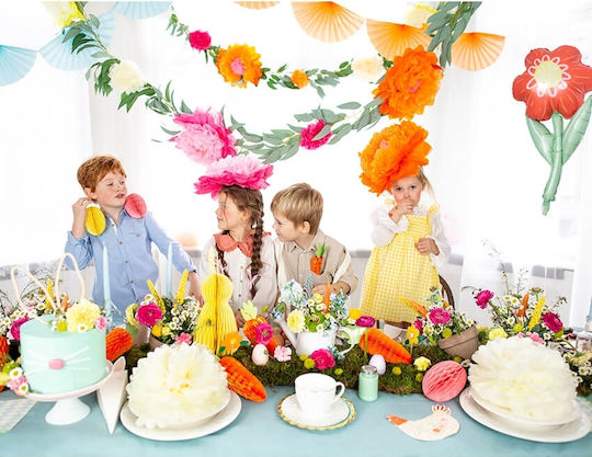 Bunny Honeycomb Decoration Yellow 30cm