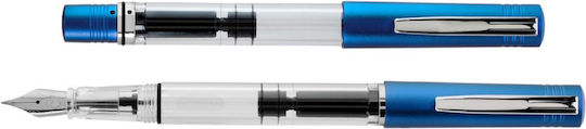 Monteverde Πένα Γραφής Medium από Αλουμίνιο με Μπλε Μελάνι