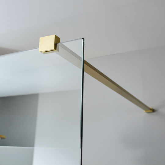 Devon Iwis Walk-in Σταθερό Πλαϊνό Ντουζιέρας 56-58x200cm Clear Glass