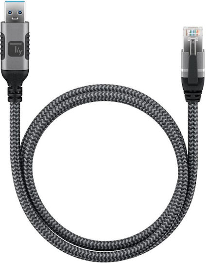 Techly Icoc U3a-rj45-010 Καλώδιο Usb 3.0 Male Ethernet Rj45 Male 1m