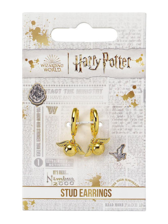 Carat Shop Harry Potter - Golden Snitch Gold Tone Huggy Earrings (WE3D0004)