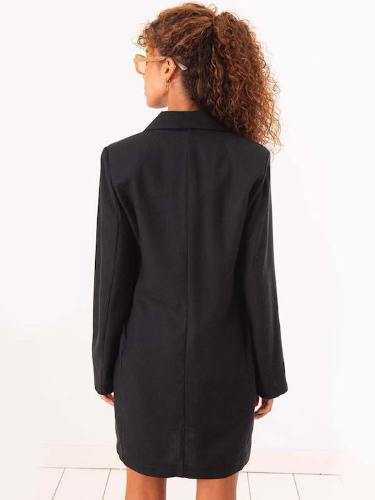Sou Blazer pentru femei Sacou Black
