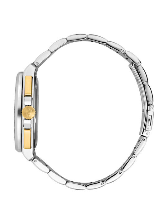 Maserati Men's Watch 43mm Chronograph Battery with Gold Metal Bracelet