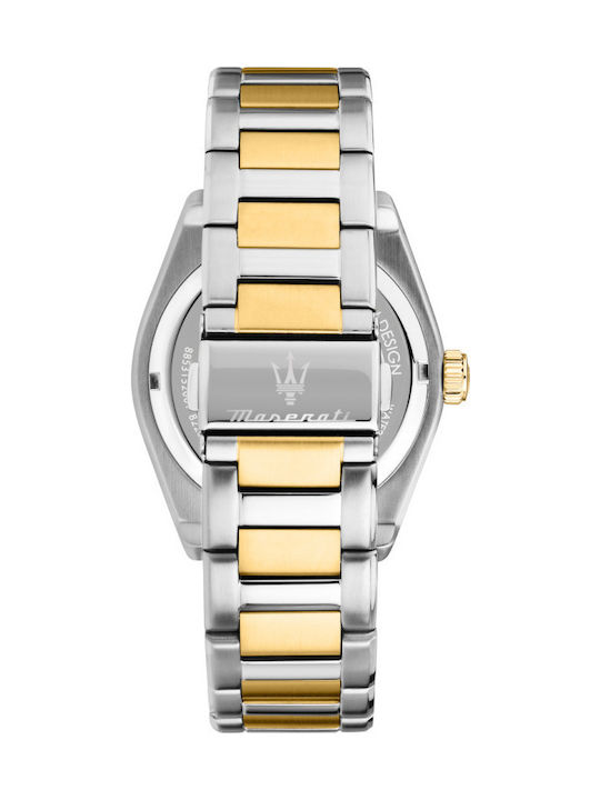 Maserati Herrenuhr 41mm Batterie mit Gold Metallarmband