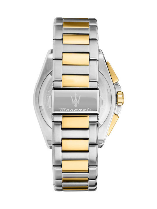 Maserati Men's Watch 43mm Chronograph Battery with Gold Metal Bracelet