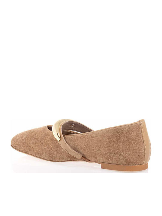 Komis & Komis Leather Ballerinas Tabac Brown