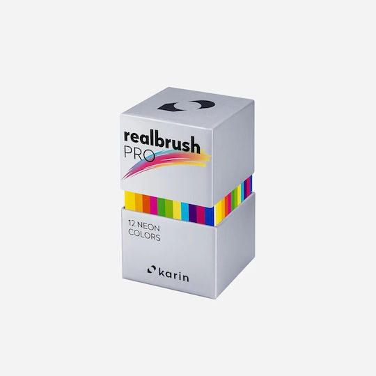 Karin Realbrush Pro Set mit 12 Wasser-Markern Neonfarben