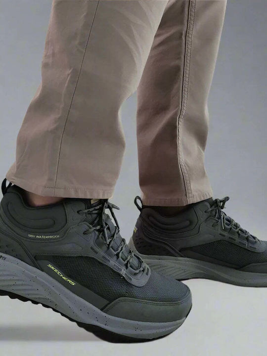 Skechers Încălțăminte De Drumeție Pentru Bărbați Tip Botine Impermeabil Gri