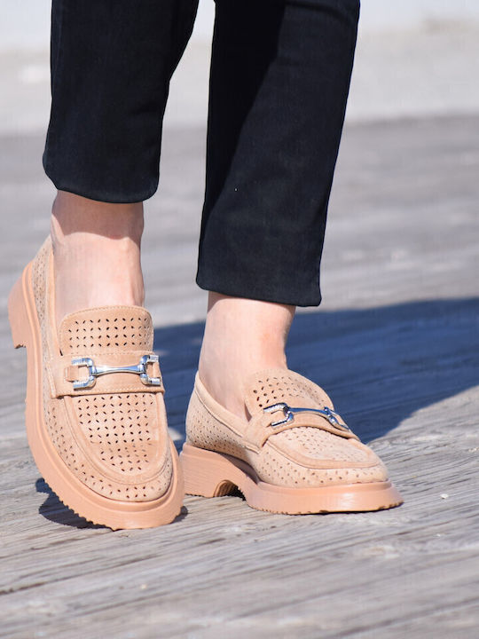 Γυναικεία Loafers σε Καφέ Χρώμα