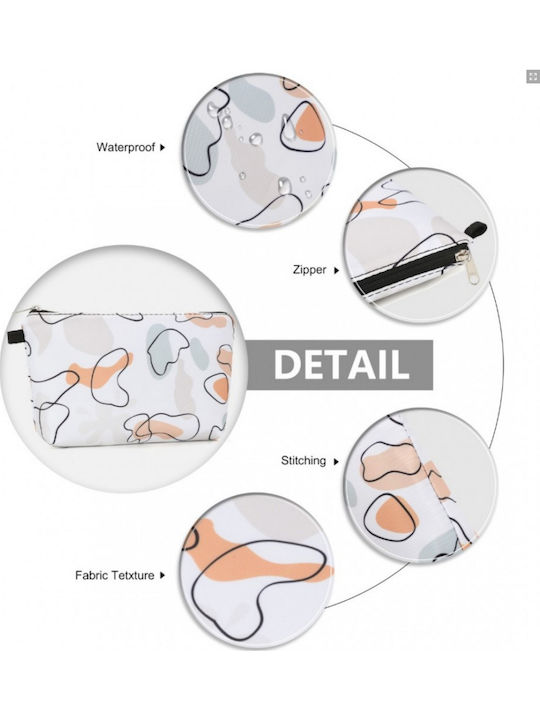 Miss Lulu Multi-functional Charming Print Cosmetic Bag & Storage Bag Travel Everyday Use White