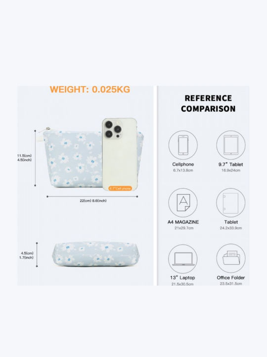 Miss Lulu Multi-functional Charming Print Cosmetic Bag & Storage Bag Travel Everyday Use Blue