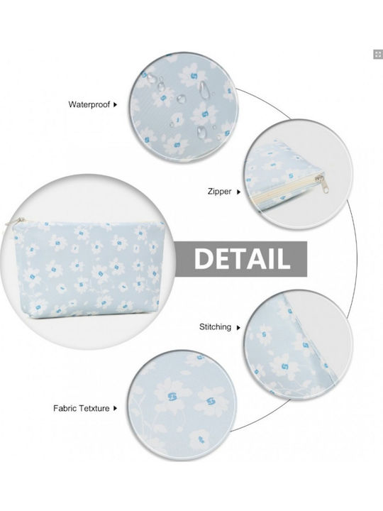 Miss Lulu Multi-functional Charming Print Cosmetic Bag & Storage Bag Travel Everyday Use Blue