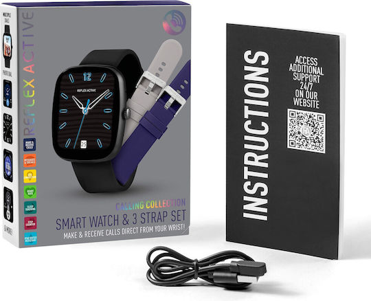 Reflex Active RA50-2223-SET 39mm Smartwatch (Μαύρο)