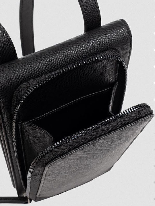 Herren Schulter / Crossbody Tasche Schwarz
