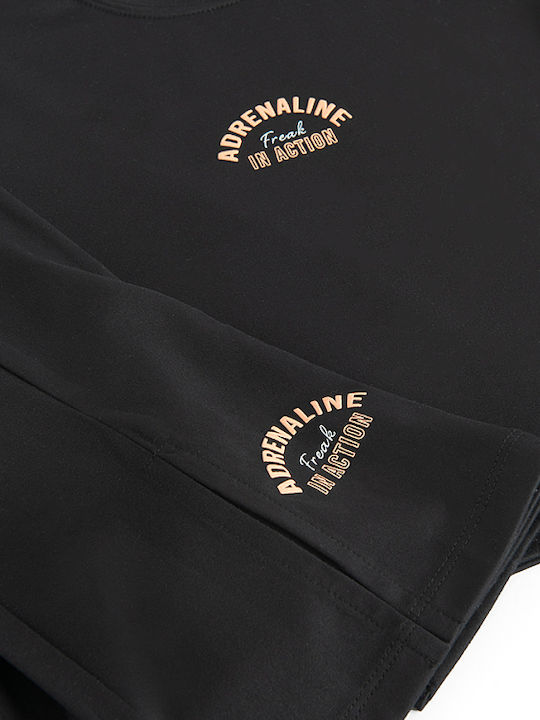 Kids' Set with Leggings Summer 2pcs Black Adrelanine