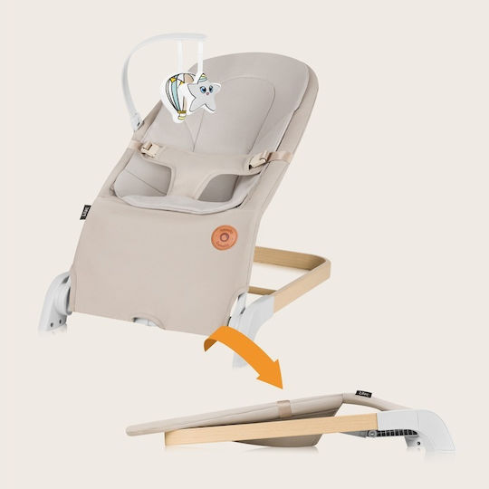 Lionelo Χειροκίνητο Relax Μωρού Lilac Beige Sand για Παιδί έως 9kg