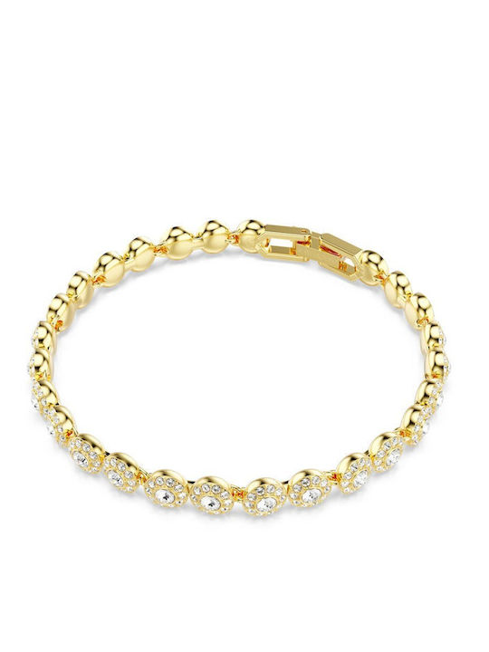 Swarovski Set mit Halskette & Armband aus Gold mit Steinen