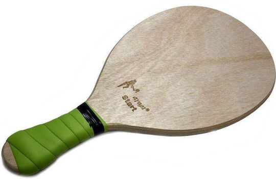 "το αγόρι" Start Green Ρακέτα Παραλίας Μπεζ 400gr με Λαβή Πράσινη 380-400gr