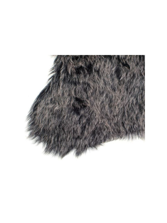 JumT Χαλί Shaggy 60x90cm Μαυρο Γκρι