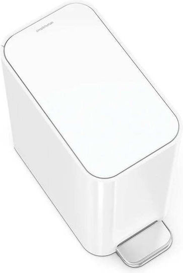 Simplehuman CW2102 Inox Perie de toaletă 5lt Alb