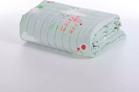 Nef-Nef Homeware Kinder Steppdecke Semi-Doppel Sky Is a Zoo Sky 180x240cm