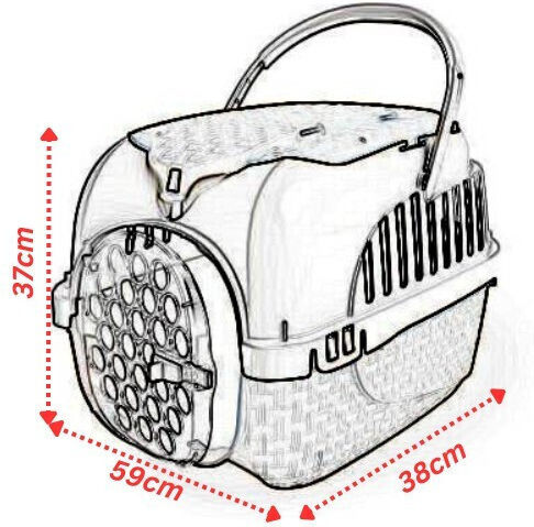 Bama TransportinoTour Maxi Brown Dog Transport Cage 59x38x37cm