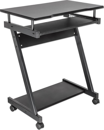 Techly Ica-tb 935b Computer Desk with Keyboard Shelf Black 730x590x370 Mm